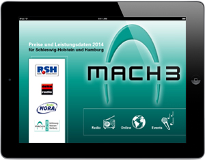 Regiocast, MACH 3 Preisliste 2014 iPad, gestaltet von der mattheis. werbeagentur gmbh