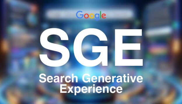 Bild mit Aufschrift Google SGE Search Generative Experience
