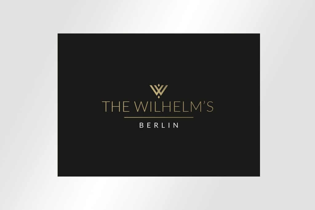 Corporate Design Immobilienmarketing hochwertiges Logodesign The Wilhelm´s Berlin