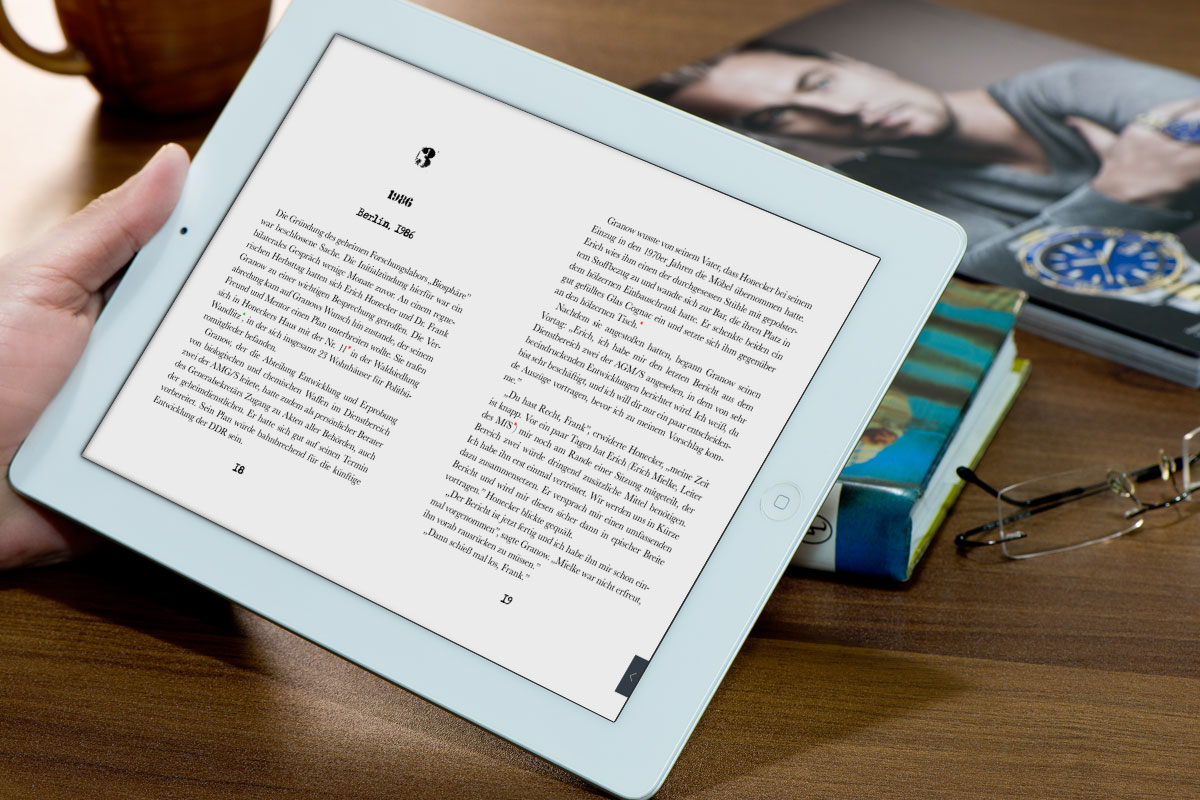 Buch-App Gift der Republik – Thriller lesen auf dem Tablet