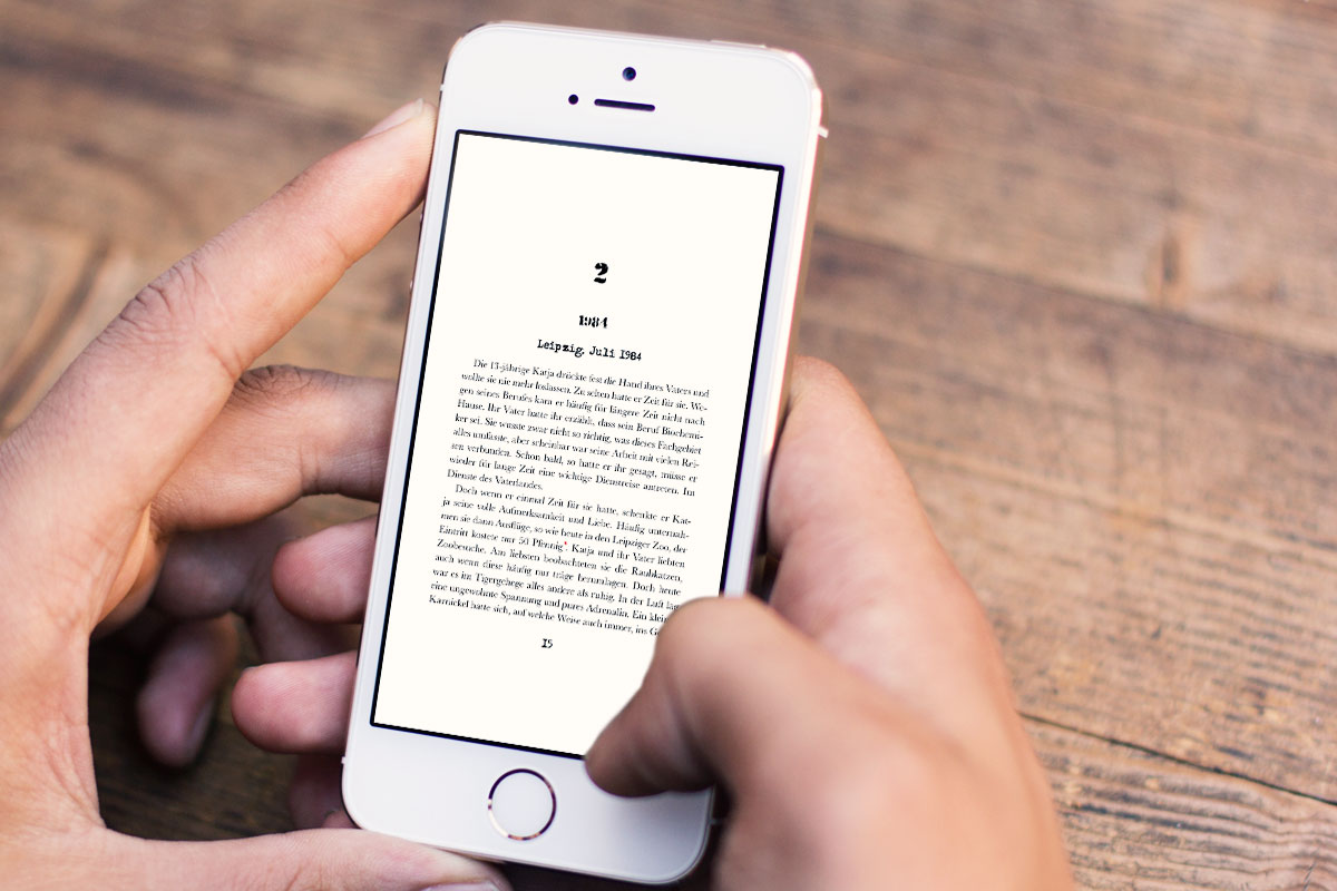 Buch-App Gift der Republik lesen auf dem Smartphone