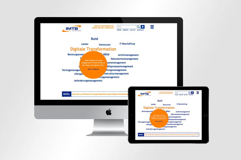 Webdesign IMTB | Mattheis Werbeagentur