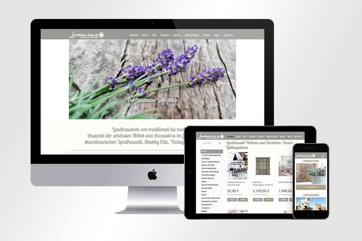 Webdesign Landhaus-Look Shop | Mattheis Werbeagentur