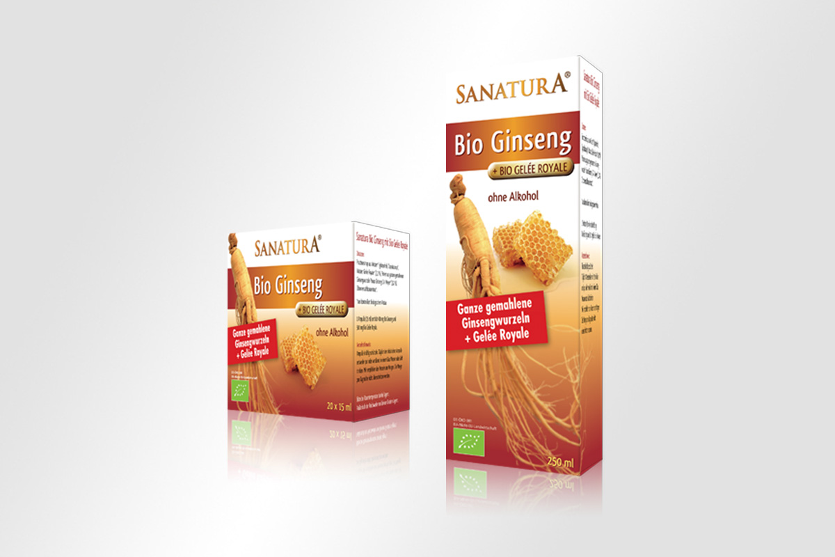 Sanatura Bio Ginseng Ginsengwurzeln mit Gelee Royale